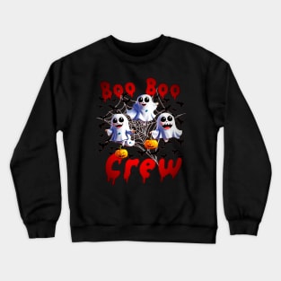 The Boo Crew Cute Ghost Spooky Season Funny Halloween Crewneck Sweatshirt